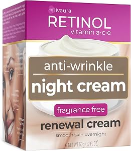 LIVAURA Retinol Night Cream – Anti Aging Face Cream for Women, Retinol Night Moisturizer f