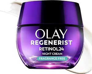 Olay Retinol Night Cream for Women, Anti-Aging Face Moisturizer, Fragrance-Free, Non Greas